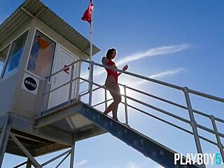 Belgian Playboy Model Strips Perfect Ass Outdoors