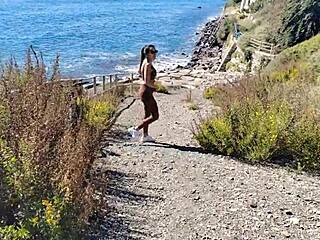 Couple Sucks and Fucks Horny on Seashore Beach