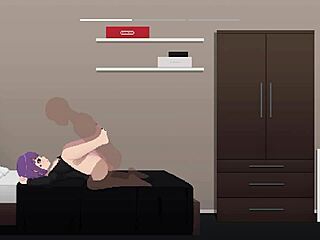 Cute Reaper Titty Fuck and Blowjob Play in Bedroom Voyeur