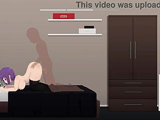 Cute Reaper Titty Fuck and Blowjob Play in Bedroom Voyeur