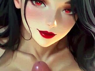 3d ai brunette goth with big firm tits rides cowgirl pov 🔥🍆💦