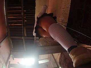 professor sneaks upskirts on busty latina plumbing students