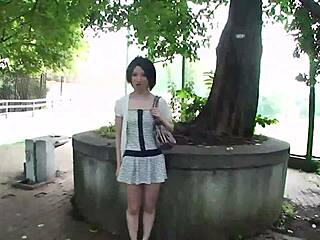 Ready for this Japanese babe's wild pickup fuck creampie?