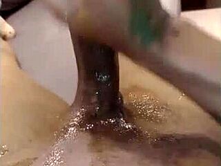 guy massages his big cock solo pov