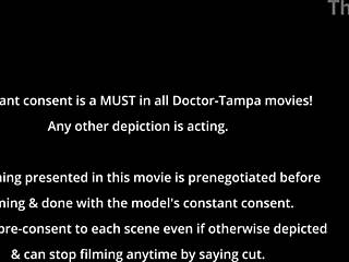 freshman giggles through mandatory hitachi orgasm from doctor hitachi vibrator!