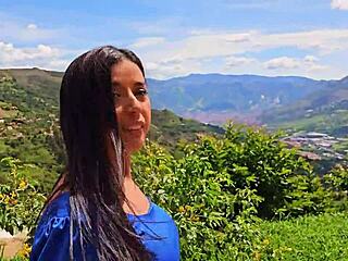 milf caught stealing on farm owner confronts her outdoors