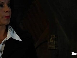 mistress greets new lesbian slave in inescapable dungeon