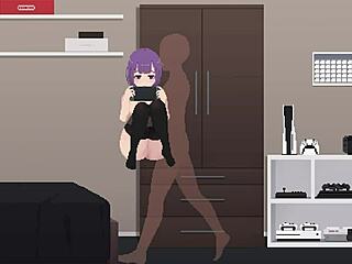 Cute Reaper Titty Fuck and Blowjob Play in Bedroom Voyeur