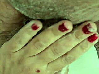 milf shaves hubby's cock balls smooth pov homemade