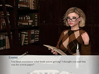 blonde bookworm emma creampied pussy play library fun