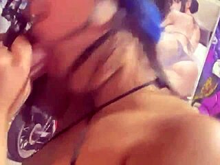 Colombian College Girl Sucks Huge Cock and Gets Throat Fucked