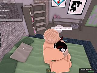 blonde roblox slut deepthroats then rides white cock wildly