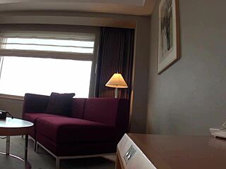 Tall busty Japanese college student flashes natural tits in secret audition