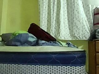 venezuelan employee flirts seductively in casual encounter