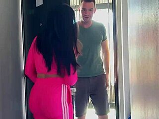 Busty latinas lure neighbor for creampie experiment