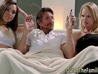 Big tits milf watches hardcore cumshot