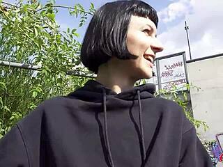 heart racing german scout picks tall skinny french delfine dahlia for wild casting fuck