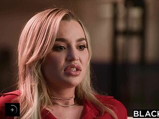 Busty Blake Blossom & Ameena Green share BBC 😍 deepthroat fun!