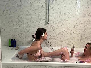 lesbian bathroom fetish sex heats up with maya rose