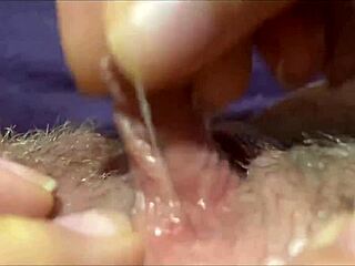 big throbbing clit pulses in intense closeup orgasm