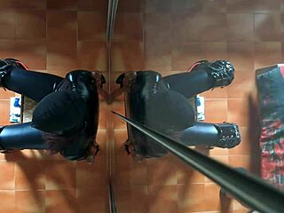 chairtied facefuck cums deep in mouth after ten minutes