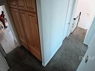 White girl caught by older man in taboo interracial fantasy setup