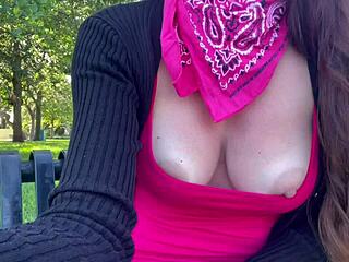 Italian Big Tits Milf Artemisia Flashes Nipples Woods Fuck Ready