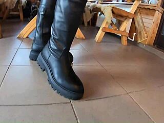 intense blowjob fuck and cum craving in fur coat