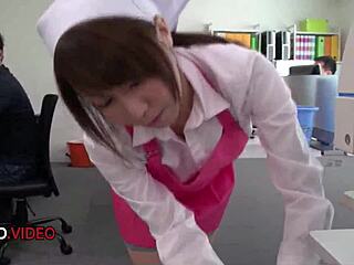 Chihiro Akino's Office Blowjob Fantasy Ignites JAV Desires!