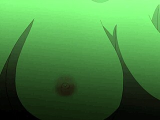 big tits blonde anime babe strips nude in hentai scene