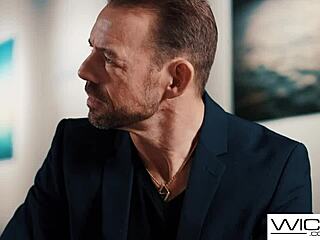 Lia Lin's tutor pounds her bent over brunette pussy