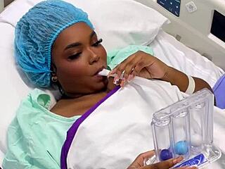 Horny doctor fucks patient tits cum explosion!