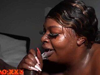 Busty BBW Jala Dixon gagging face fucked rough sloppy deepthroat