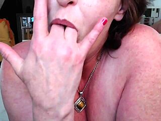 Mature teases in torn pantyhose solo play