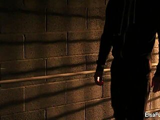 elsa jean tempts masked stranger's hard cock deep inside