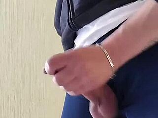 wanna jerk this huge outdoor monster cock closeup orgasm