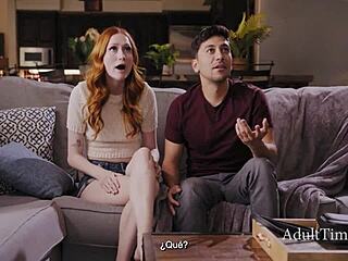 redhead teens fuck hard to rebel against strict milf