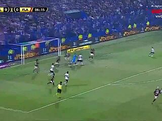 argentina lesbian takes doggystyle pounding from horny duo