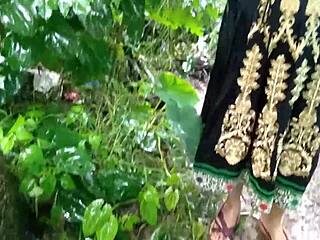 Wanna watch my huge boobs bounce on big dildo outdoors?