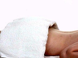 Massage turns into creampie pounding for skinny teen Hot Pearl