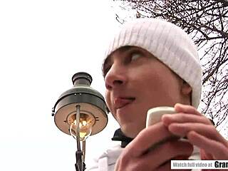 hairy mature granny's pussy gets banged hard by young stud