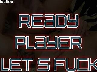 gorgeous cosplay babe rides cock till orgasmic game over