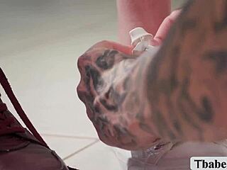 Lucky Guy Barebacks Horny Shemale Customers