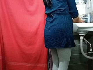 virgin boss pounds secretary rough in office bathroom frenzy