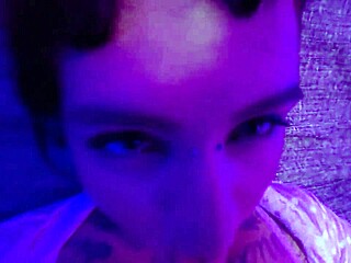 Cute Alternative Teen Rides Cock Till Mouth Overflows With Cum