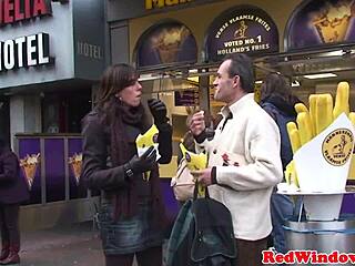 Blonde Amsterdam Hooker Sucks Fucks Bent Over