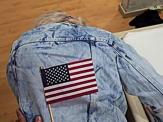 breaking my blonde's tight ass doggystyle with thick black cock