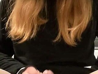 Transgirl pounds fleshlight in full solo romp