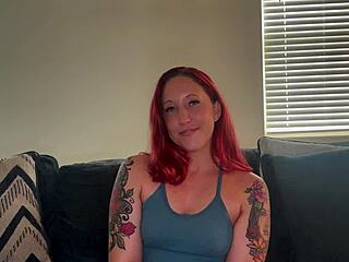 scarlett peach spreads legs wide on casting couch for big cock pounding