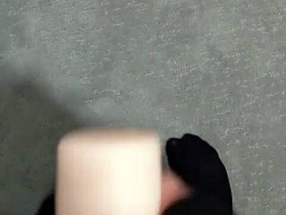 Transgirl pounds fleshlight in full solo romp